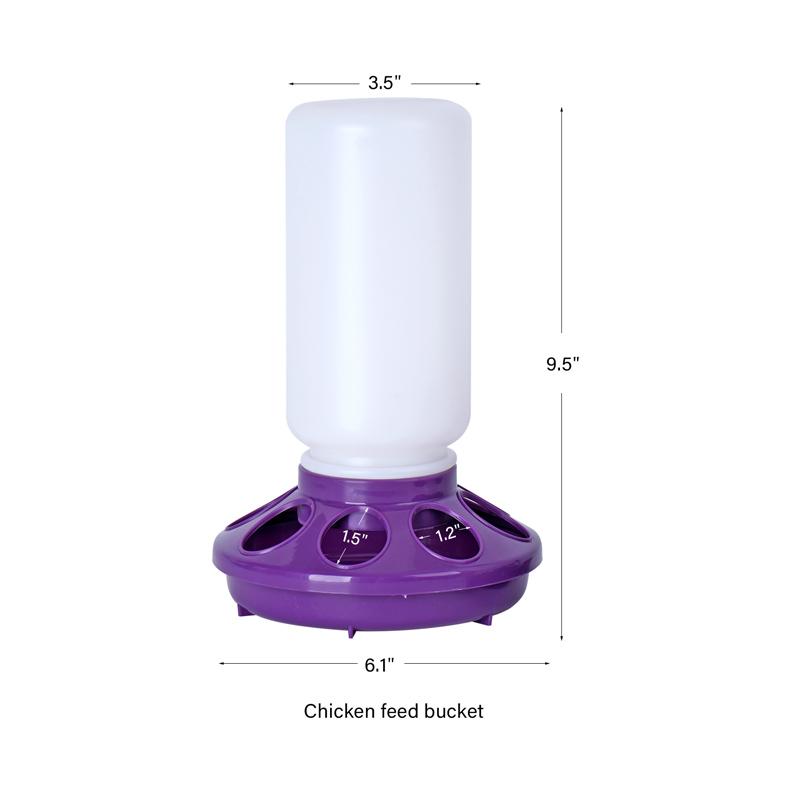 1L Poultry New Thickened Feeder and Drinker Chicken Feeder Bucket Automatic Water Food Dispenser Chick Drinker Feeding Bucket