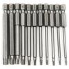 A34R 11 Pcs Magnetic T6-T40 Torx Head Screwdriver Bit Set Star 6 Point Screwdriver Drill Bits Tools 3 Inch Length