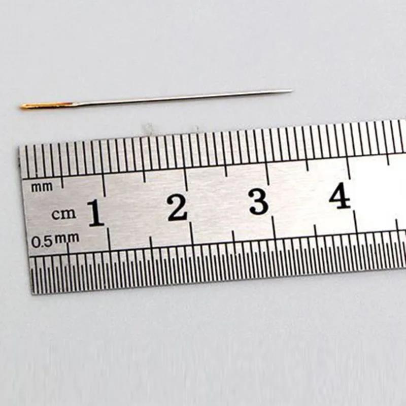 30pc Leather Sewing Needles Big Eye Manual Embroidery Stitching Fabric Cross Stitch Knitting Tool with Needle Cylinder