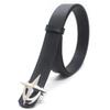 Punk Metal Cross Star Buckle Belts PU Leather Alloy Leather Belt Black Korean Style Waistband Decorative Jeans