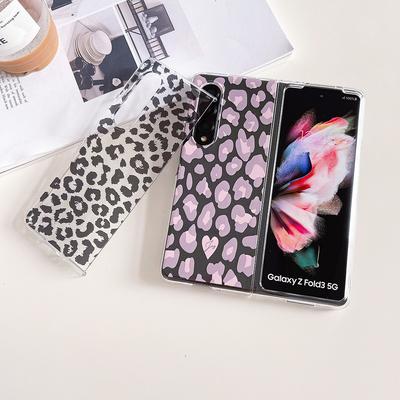 Woman Fashion Sexy Leopard Pattern Phone Case For Samsung Galaxy Z Fold 4 3 5g Clear Hard Pc Slim Cover For Z Fold3