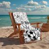 Ultra-Soft Beach Towel with Soccer Theme,Ideal for Pool - Camping, Diving - Perfect Travel Essential, Vibrant Beach Towel.