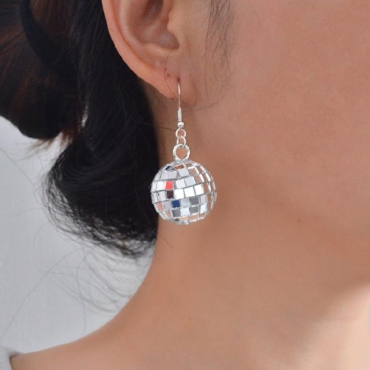Reflective Ball Earrings Dangle Earrings Ear Jewelry for Fashion Enthusiasts