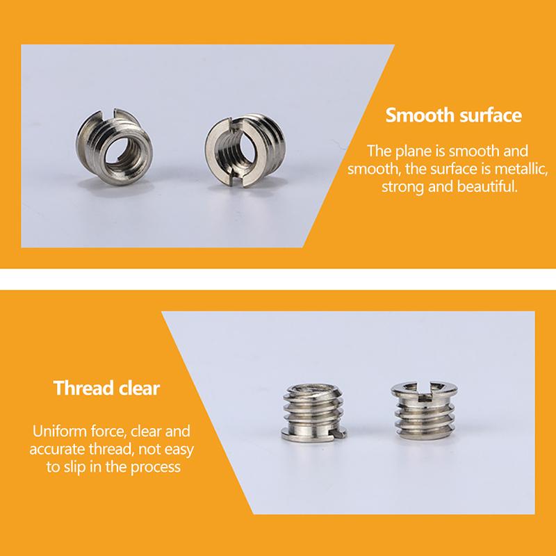 1/4 To 3/8 Inch Universal Camera Adapter Conversion Screw Nut Tripod Monopod Ballhead Mount Accessories