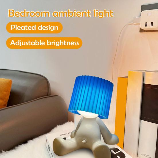 LED Night Light Soft Glow Creative Shape Widely Application Funny Plug-in Table Lamp Boy-shaped Bedside Light Decoration