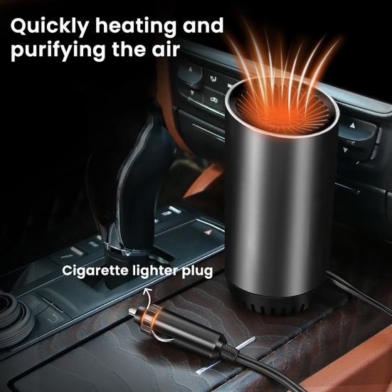 Portable Car Heater Cooling Fan 12V Plug-and-Play 2-in-1 Defroster And Space Heaters for Cooling Fan Windshield