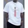 Men''S Fashionable Paris Graphic T-Shirt - Black Sleeve Crewneck, Casual Summer Tee for Travel, Beach, Fitness & Running, Regular Fit, 2025 Trendy