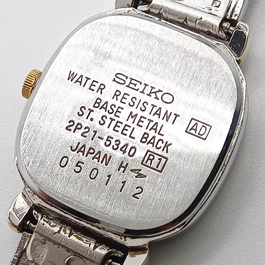 [USED] 372 Free Shipping Battery Replaced SEIKO Square Face Watch