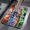 Franxx Collage 3Pcs Flannel Toilet Mat Set Bathroom Rug Bath Carpet Non Slip Home Decor Toilet 3 Pcs Bathroom Textile Set
