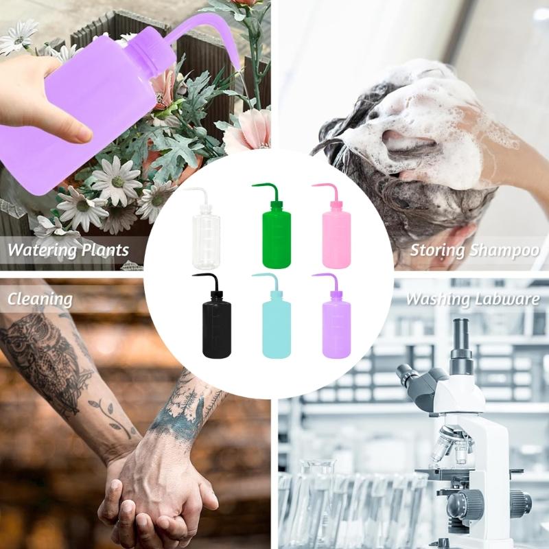 10PCS 500ml Laboratory Wash Bottles With Angled Nozzle And Measurement Scale For Accurate Liquid Dispensing Tasks