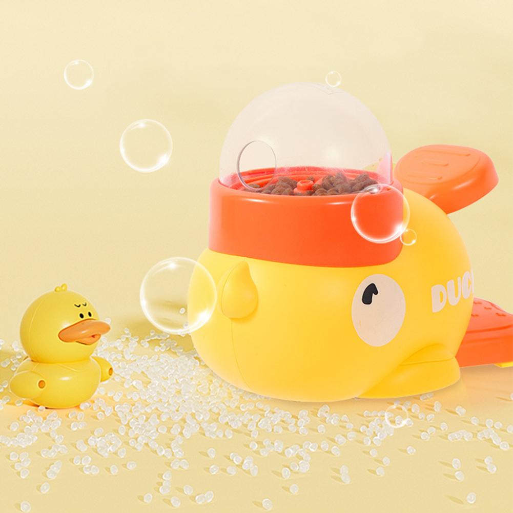 Dog Puzzle Feeder Pets Cat Food Treat Dispenser Cartoon Duck Design Anti-slip Pet Automatic Feeder Toys for Pet Dog Training Toy