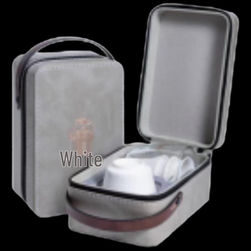 White Master Kung Fu Portable White Jade Ceramic Tea Set