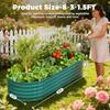 8x3x1.5ft Galvanized Raised Garden Bed 18 Tall Metal Raised Beds for Gardening Large Planters Boxes for Outdoor Plants Vegetabl