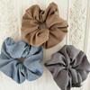Korean Style Solid Color Fabric Hair Ring: High Elasticity and Durable Ponytail Holder with Versatile Headband Function.