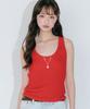 Mellotoli U-Neck Slim Sleeveless Knit Top (2 Colors)