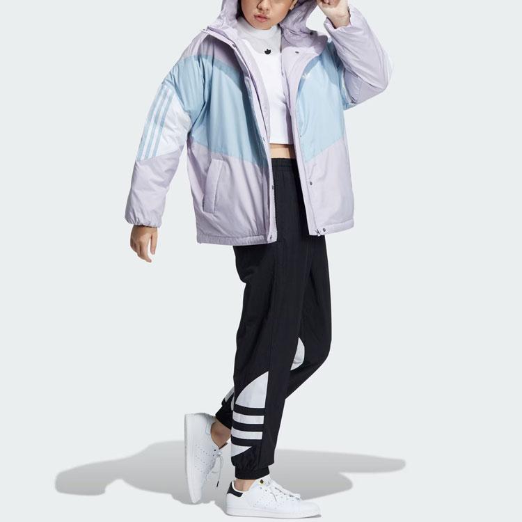 Adidas Originals 530 Color Block Hooded Down Jacket Women Outerwear Light-Purple IU4784