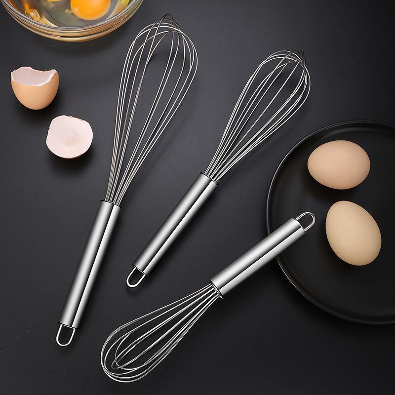 Island Qi Stainless Steel Egg Whisk - Modern, Simple Baking Utensil for Mixing Egg and Cream