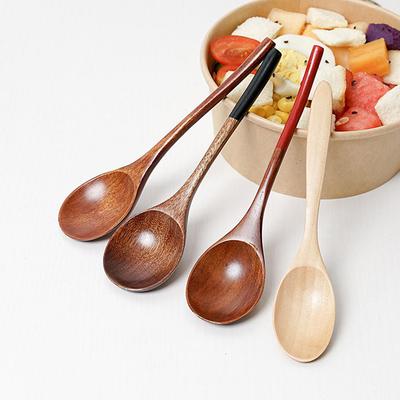 1 Stück Nanmu Holz Suppenlöffel Natürliche Holzkelle für Ramen Reis Müsli Kochen Japanischer Stil Langlebig Handgefertigt Küchenwerkzeuge