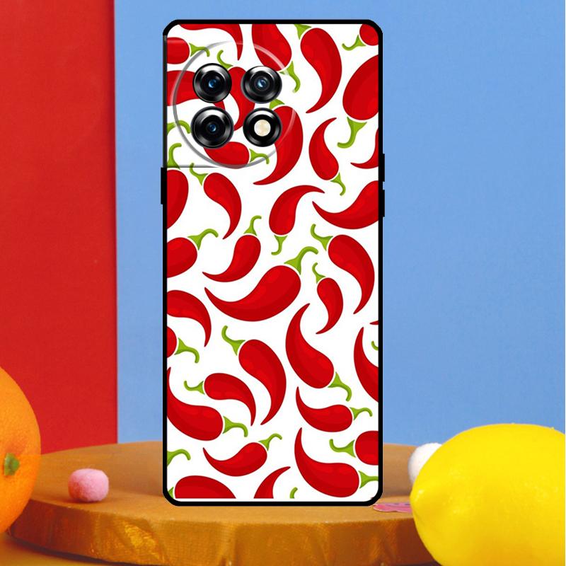 Red Chilli Pepper Pattern Cover For OnePlus 12 11 13 13R 12R 10 Pro 8T 10T OnePlus Nord 4 CE 2 3 Lite N10 N20 N30 Case
