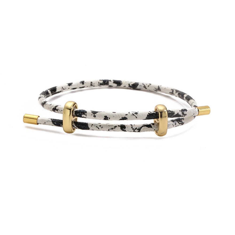 Mode Hip-hop Plusieurs Couleurs Motif Serpent Imprimés Léopard Bracelets Tissés pour Femmes Personnalisé DIY Bracelet Perles Bijoux