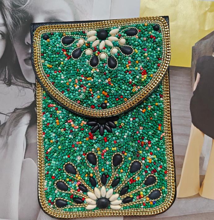 Bohemian Theme Pu Handbag With Magnetic Flap And Floral Accents For Daily Outings