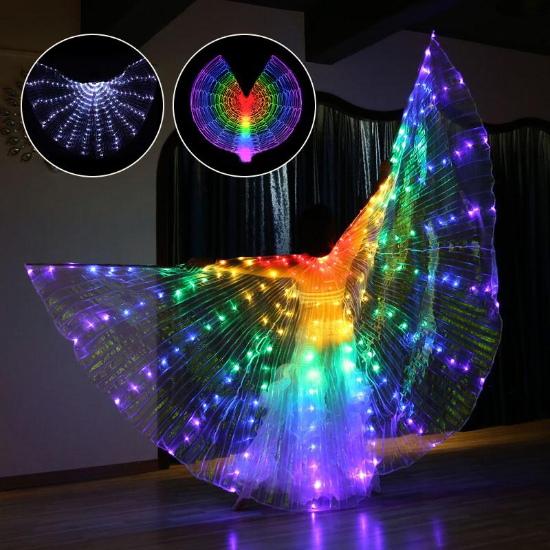 Led Butterfly Wings Glow Wings Of Led Lights Crazy Wedding Party Time Halloween Decor Birthday Rave Accessories Hora Loca