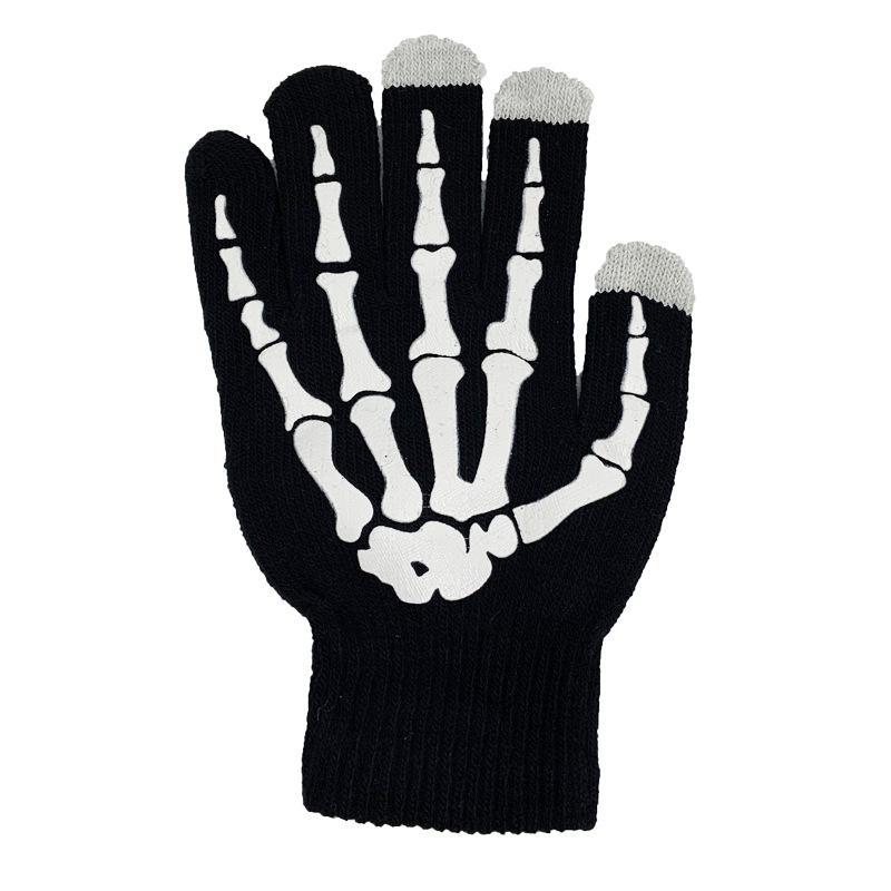 Herren Lustige Totenkopf-Klaue Fingerhandschuhe - Kreative Mode für Herbst und Winter