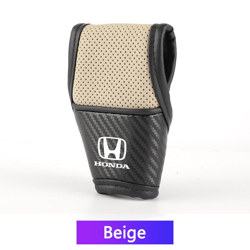 High Quality Car Logo Shift Handle Covers Non-Slips Gearshift Cover For Honda Civic Accord Fit City Vezel CRV Odyssey Pilot Jazz XD9 zjyr1