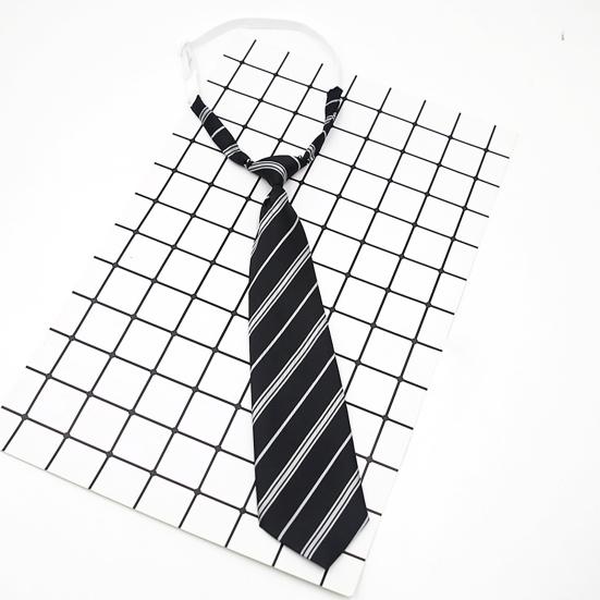 Adults Tie Striped Jacquard Pattern Adjustable Tightness Necktie Japanese Style Weddings Formal Events Uniform Accessory