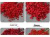 10-Piece Burgundy Floral Décor Set: Red-Toned Artificial Flowers, Mat, Aisle Runner, Wedding Decoration