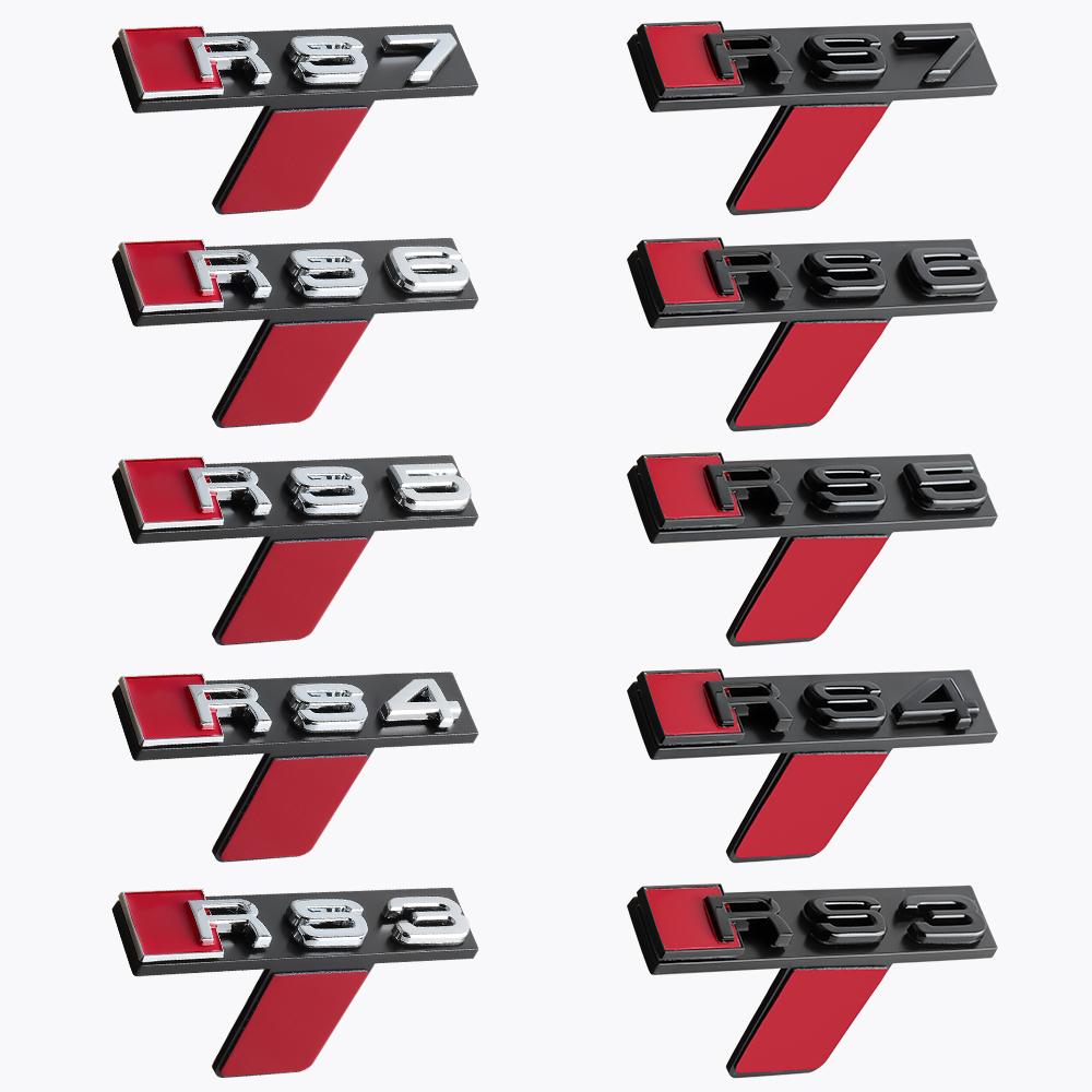 3D RS3 RS4 RS5 RS6 RS7 RS8 Badge Car Front Grille Emblem Auto Accessories For Audi Sline Quattro RS S TT A1 A2 A3 A4 A5 A6 A7 A8