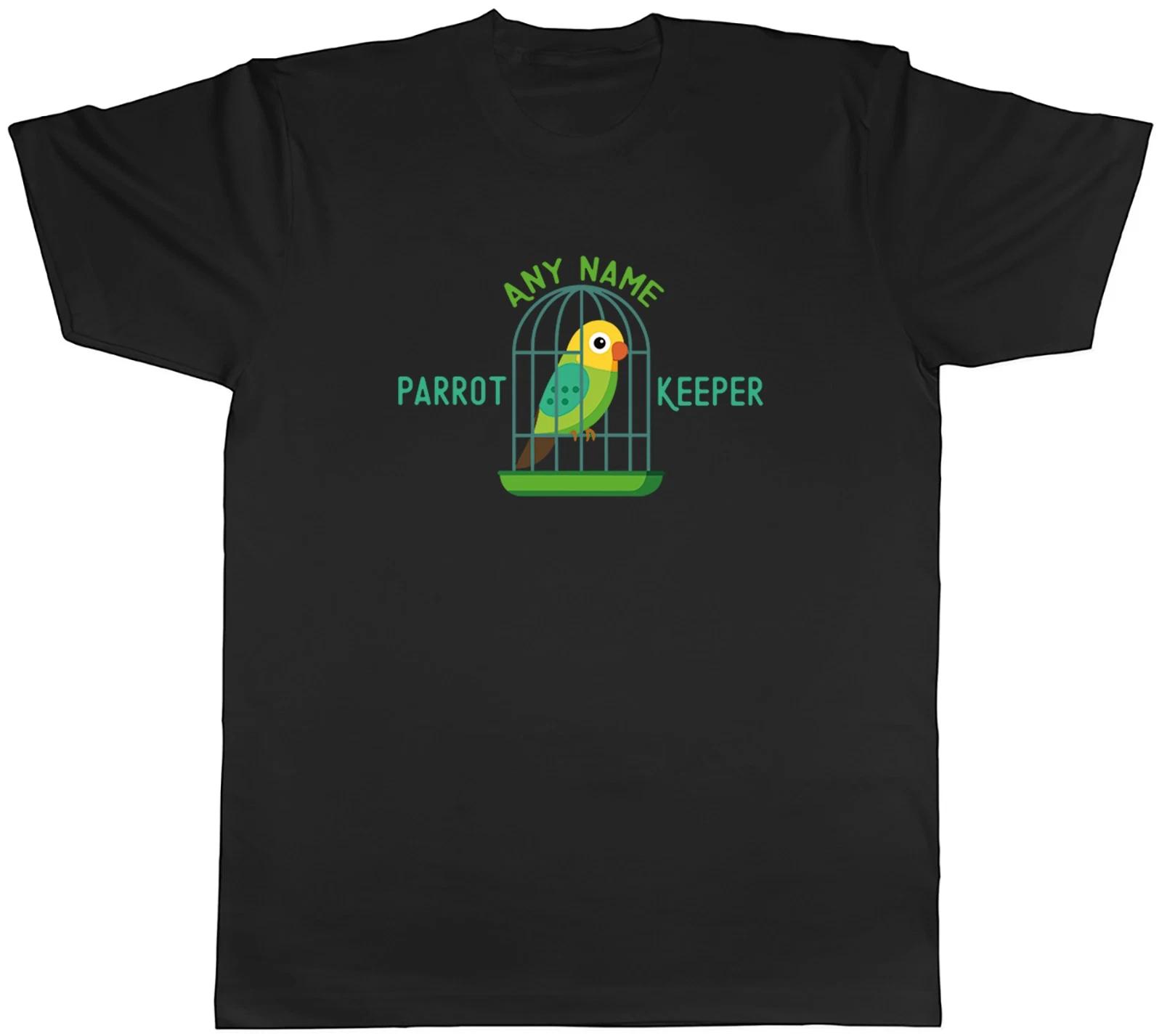 Personalised Any Name Parrot Keeper Bird Lover Mens T-Shirt Tee Gift Top XS