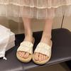 Flat-bottomed cool slippers women's summer wear new casual non-slip beach slippers soft-bottomed lazy one-word drag