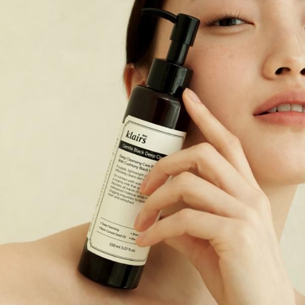 Klairs Gentle Black Deep Cleansing Oil (150ml) – Mild Vegan Cleanser for Sensitive Skin, Korean