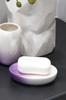 AWD INTERIOR Prem 1382 soap dish white purple ceramic