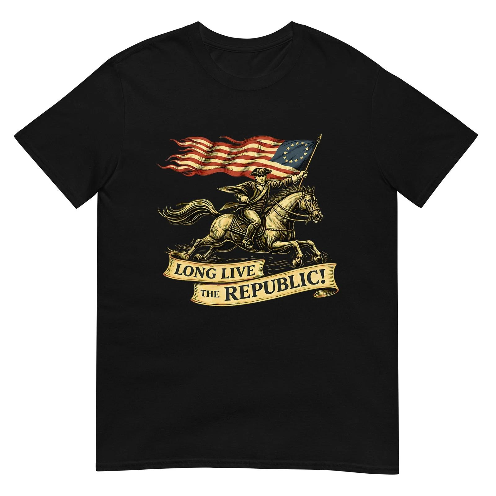 Minuteman Long Live The Republic USA 1776 2026 4th of July T-Shirt XL