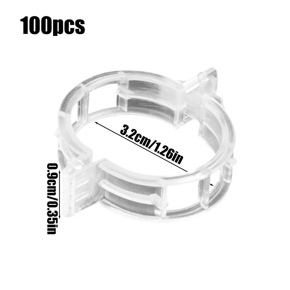 Plant Support Clips 100Pcs Plant Clips For Climbing Plants Tomato Trellis Garden Vine Strapping Bundled Buckle Clips Garden Tool