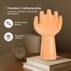 Moderne Abstrakte Hand Keramikfigur | Symbol für Eleganz & Kreativität | Ein luxuriöser Hauch für Ihren Raum | Packung mit 1, Pfirsich