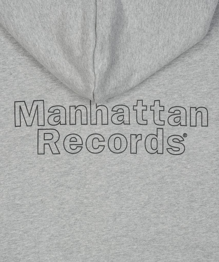 Manhattan Records Mr Line Logo Zip Up Hoodie - Gray