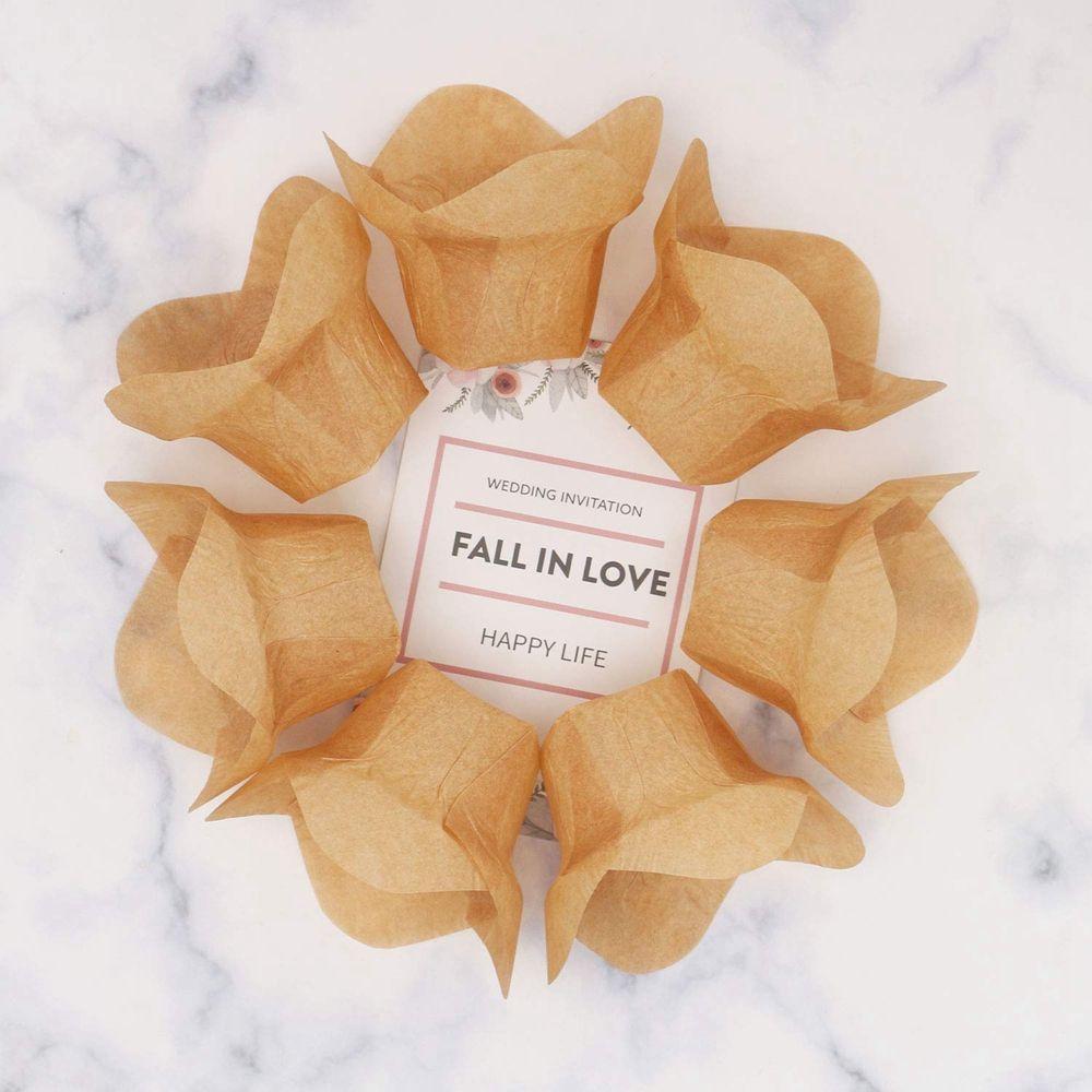50pcs/pack Paper Cup Cupcake Kitchen Muffin Cupcake Liner Cake Wrapper Baking Cup Flower Shape