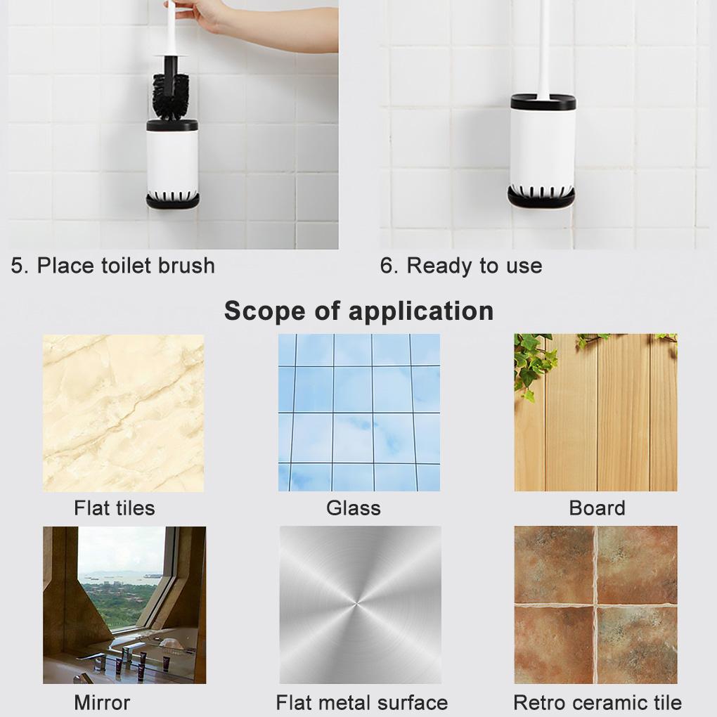 Toiletten-Badezimmer-Silikon-Toilettenbürstenbasis-Reinigungsbürsten-Werkzeugset