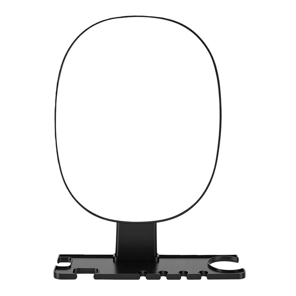 Shower Mirror No Drill Wall Mount Water Proof Space Saving Fogless Shower Mirror for Bathroom Black