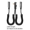2 in 1 90 Degree Elbow USB Fast Charging Cable 66W Type C Spring Retracted Cable for Latop Car Charging Accessories