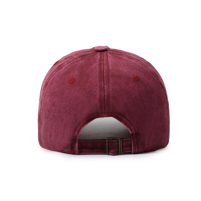 Retro Washed Baseball Cap, Letter Sticker Curved Brim Cap, Women'S Casual Personalized Sports Visor