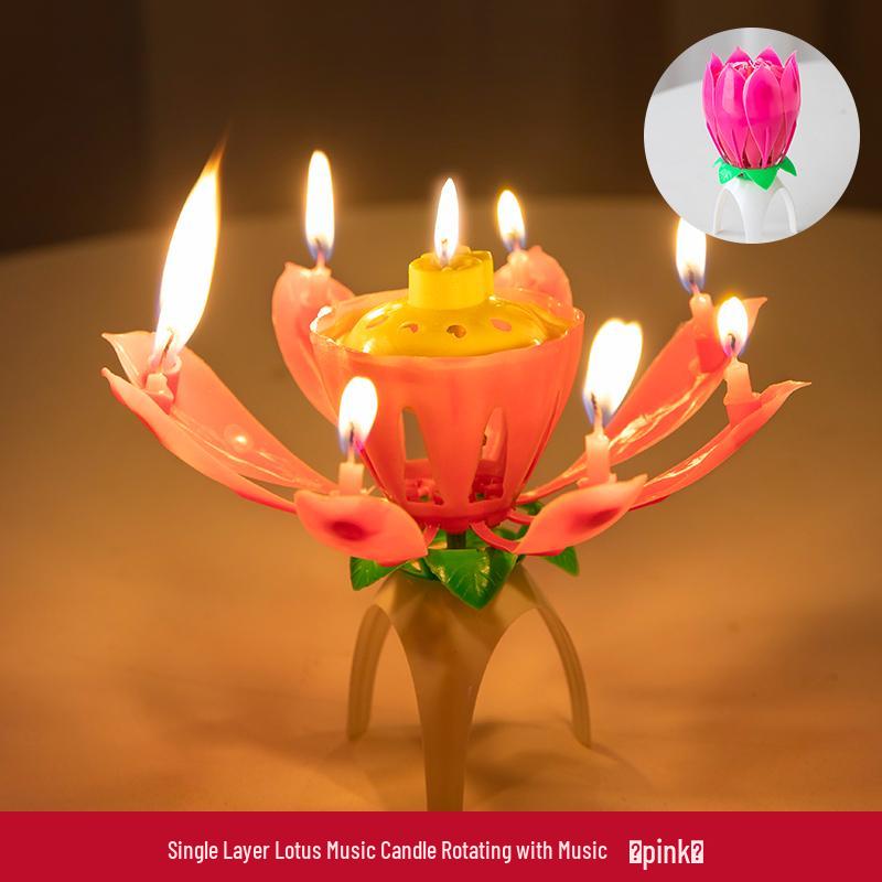 2025 Creative Lotus Birthday Number Candles for One-Year-Old Boys & Girls