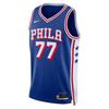 NBA Philadelphia 76ers V.J. Ejiukwu 77 Suéter Gola V Confortável Camisa de Basquete Masculina jersey DX8637-495