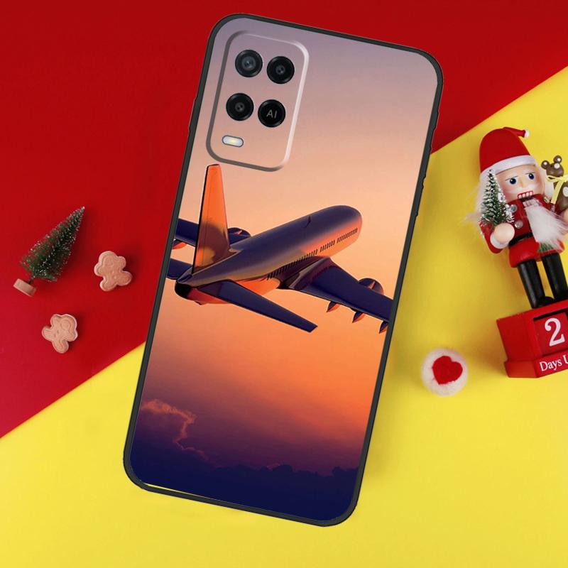 Airplane Plane Aircraft Case For Oppo A5 A6 Pro A15 A57 A17 A54 A74 A94 A76 A16 A96 A40 A60 A80 A18 A38 A58 A78 A98