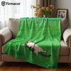 Grass Cat Snooze Cartoon Anime Print Flannel Blanket Soft Warm Throw for Kids Bedroom Sofa Bed Christmas Office Car