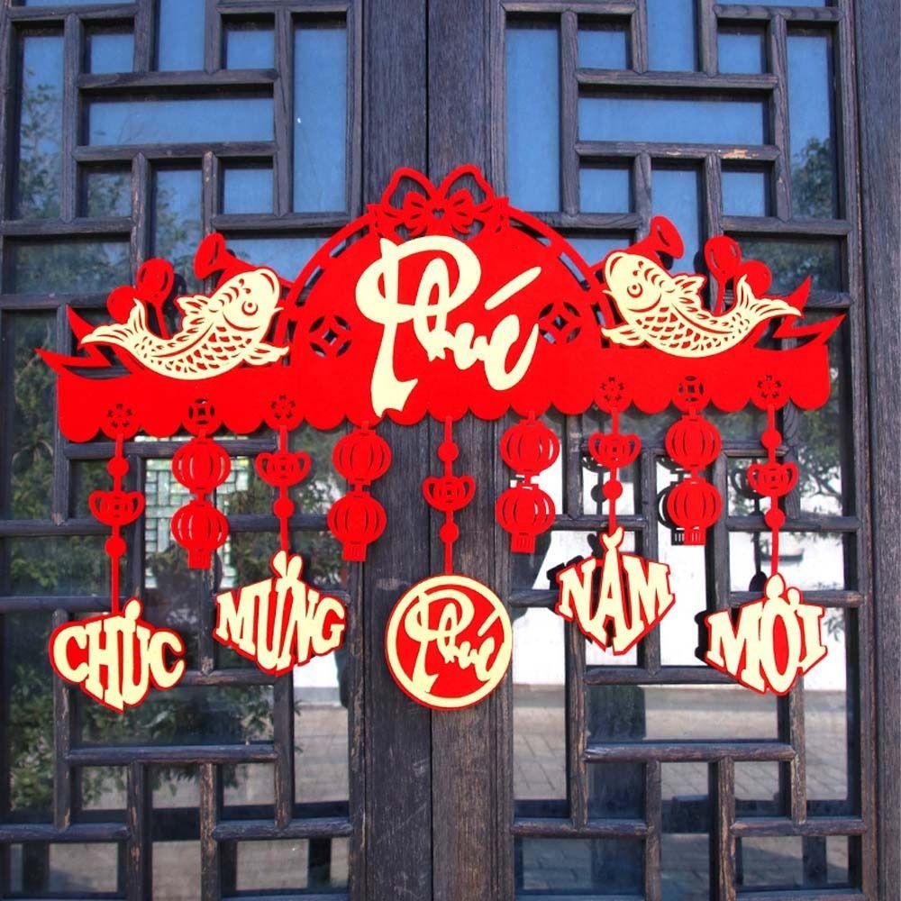 Traditional Vietnamese Spring Festival Couplet Blessing Fu Character Pendants  Wedding Birthday