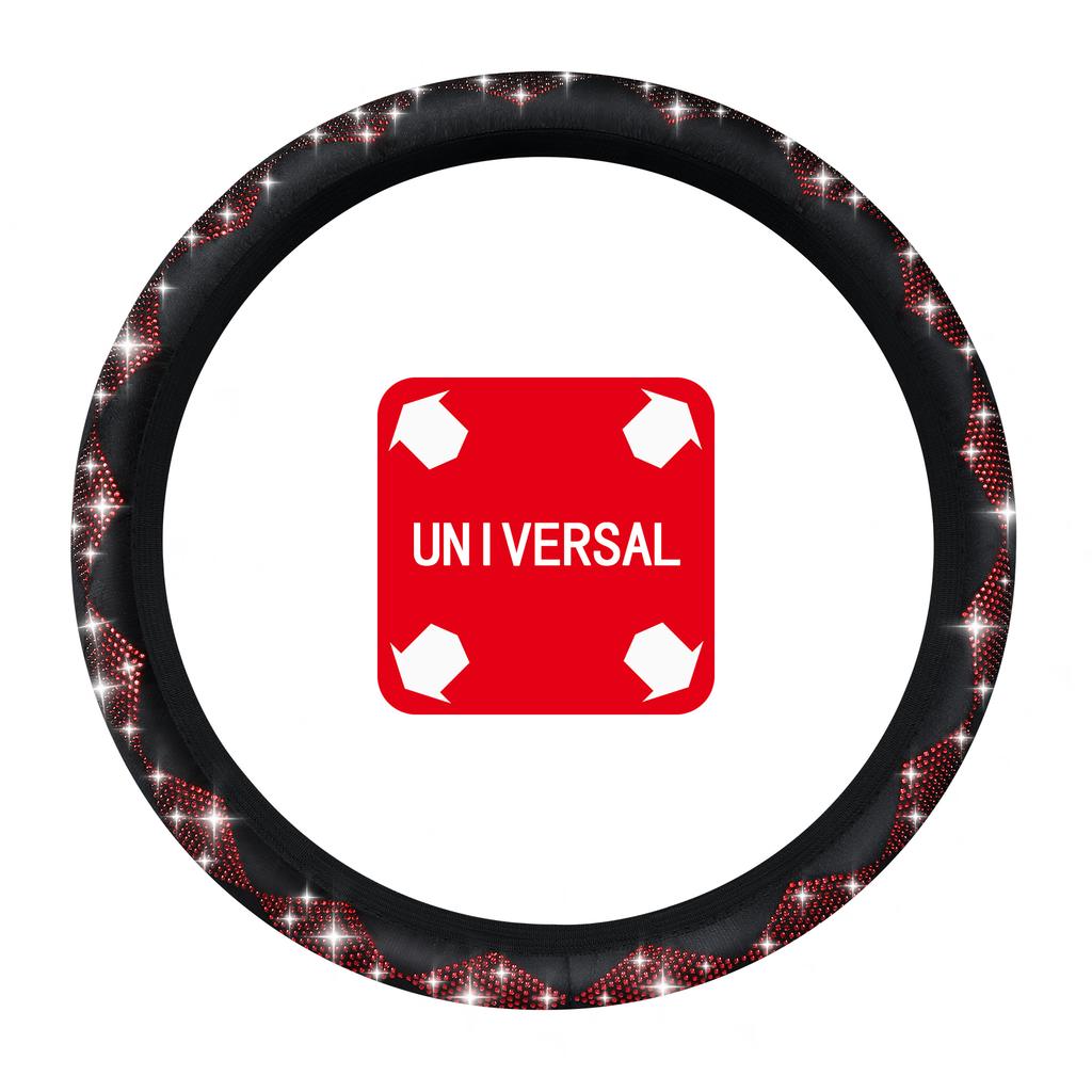 Car Diamond Steering Wheel Cover Non-Slip Decorative Accessories Without Inner Ring - Premium Quality